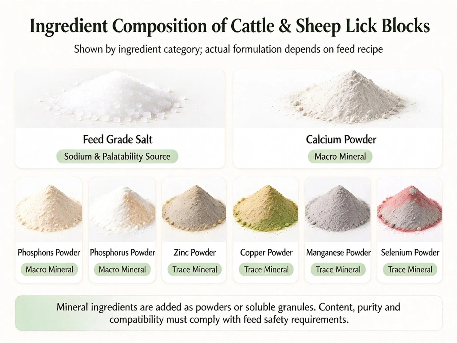 Beef and sheep licking brick pressing raw materials Beef and sheep licking brick pressing raw materials
